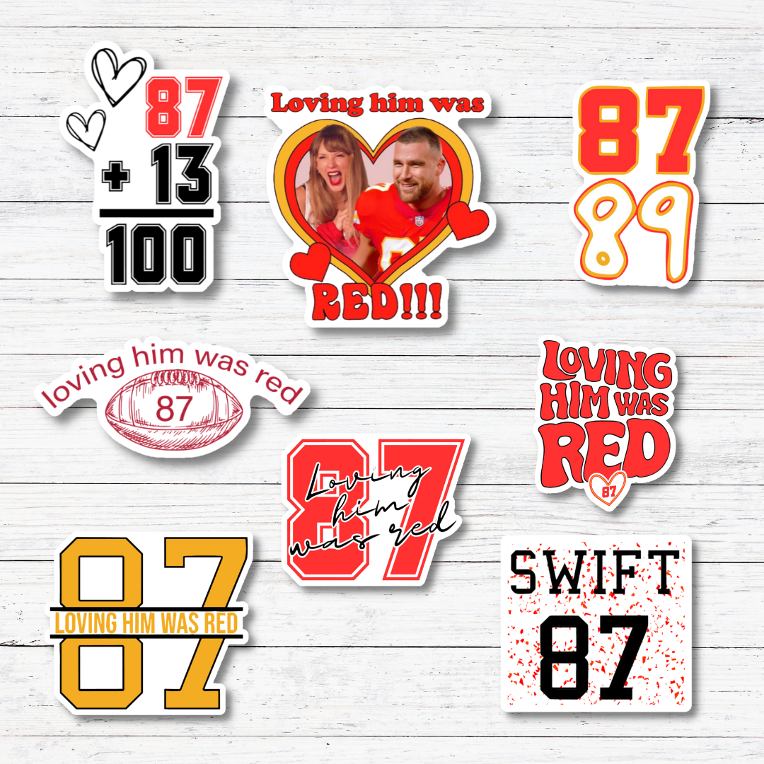 Swift 87- Taylor & Travis Stickers/Magnet: Matte Vinyl