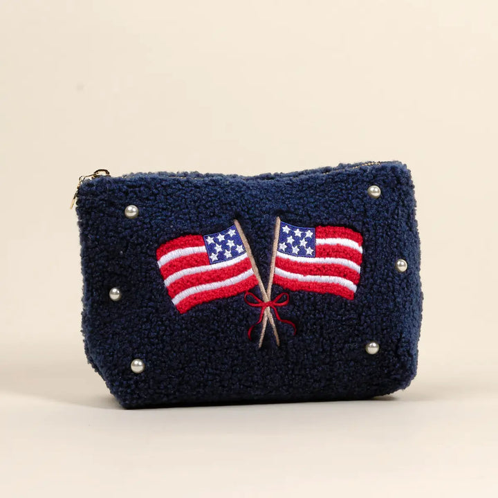 Teddy Pouch–American Flags