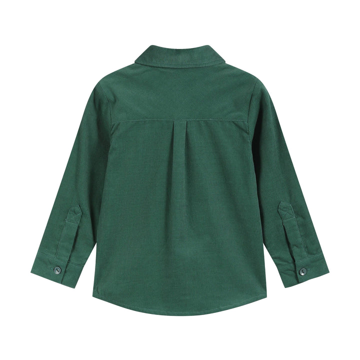 Green Corduroy Santa Dress Shirt