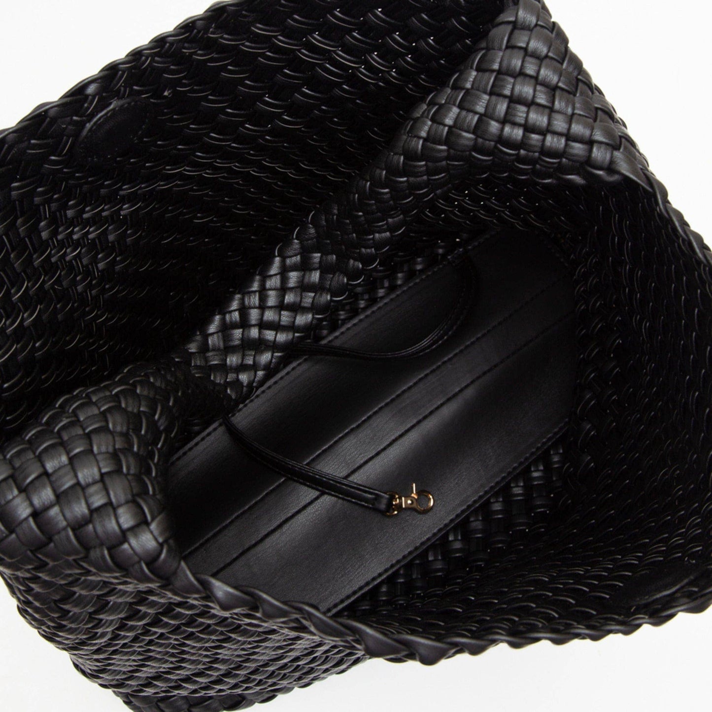 Tiara Woven Hobo Tote Bag With Pouch