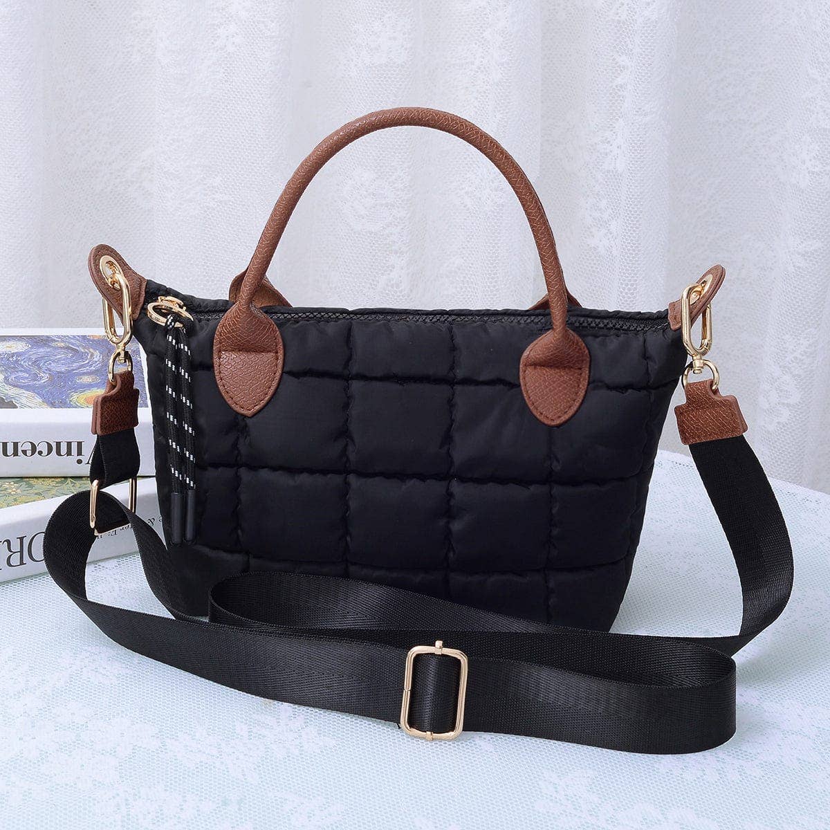 Quilted Puffer Crossbody Bag