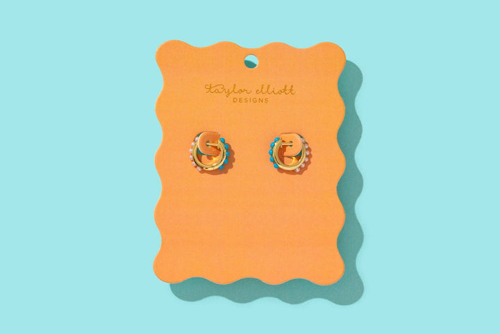 Gold Plated Huggie Earrings - Sheridan