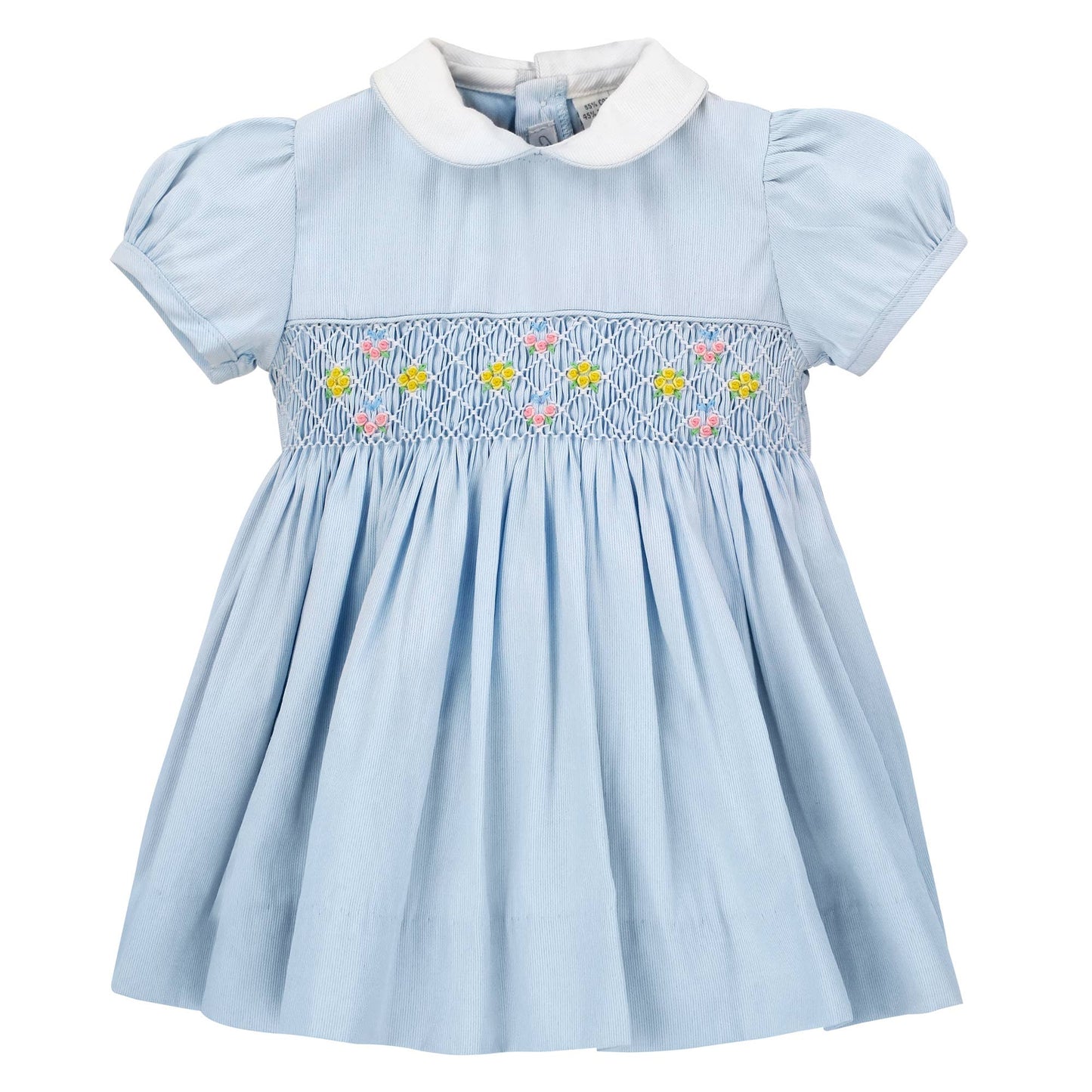 Baby Girl Picque Classic Blue Dress