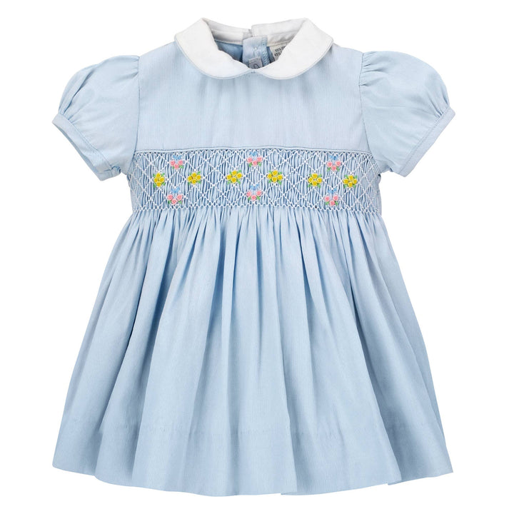 Baby Girl Picque Classic Blue Dress