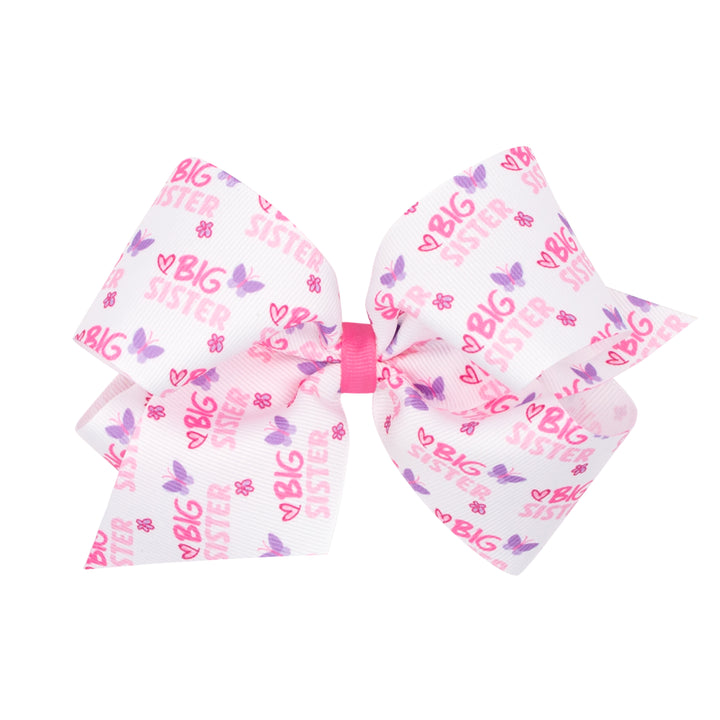 King Big Sister Printed Grosgrain Hair Bow