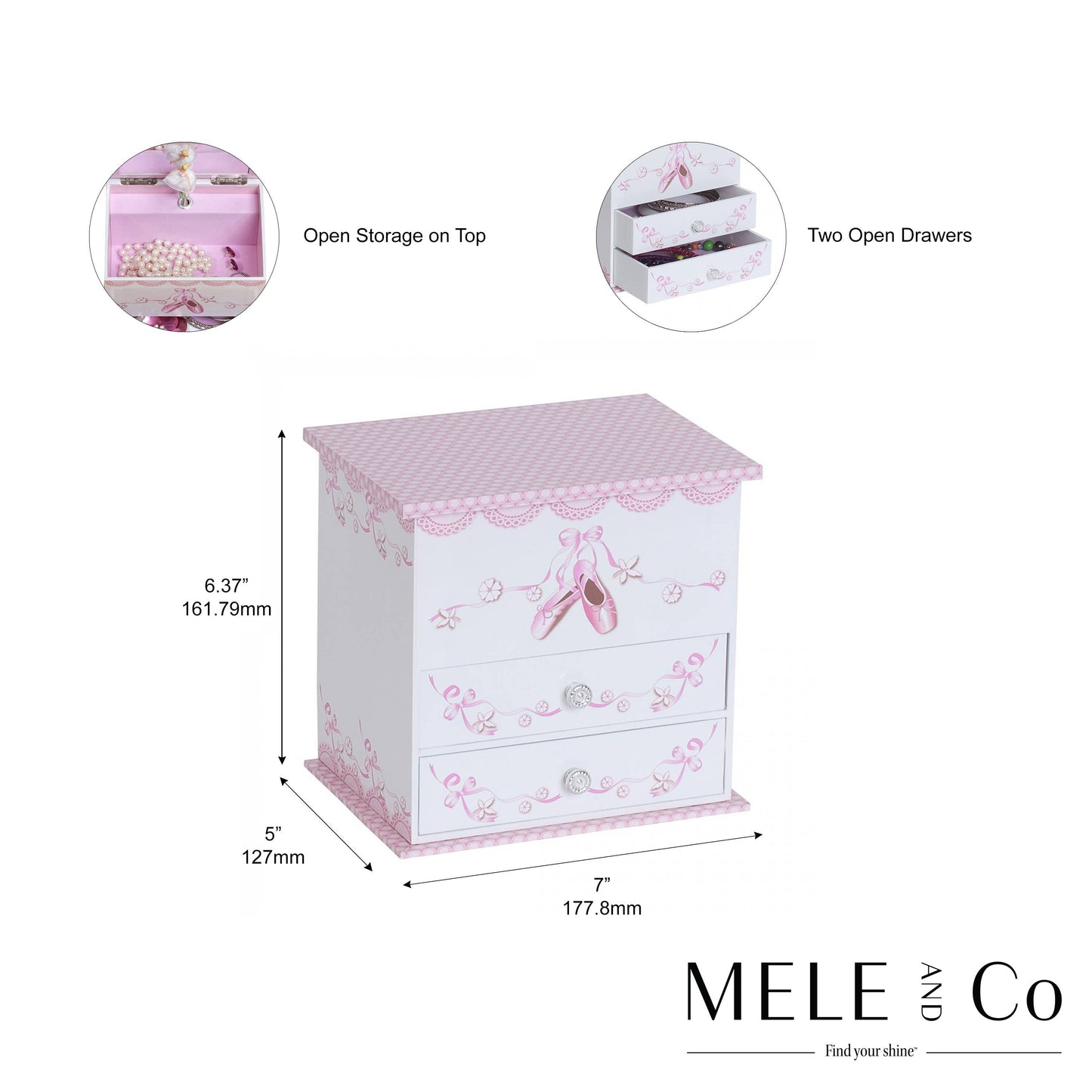 Angel Girls Ballerina Music Jewelry Box