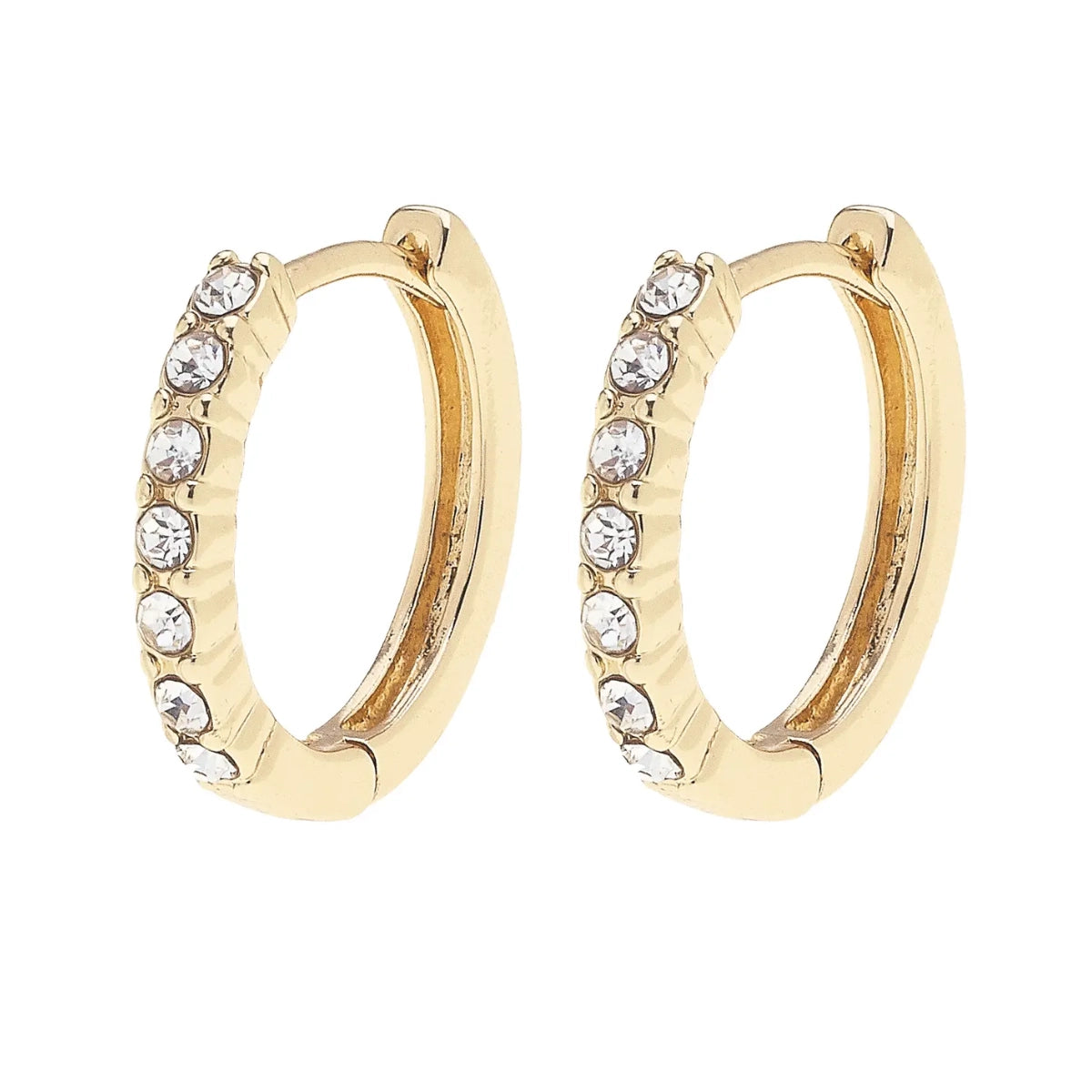 Remi Pave Huggie Hoop Earrings