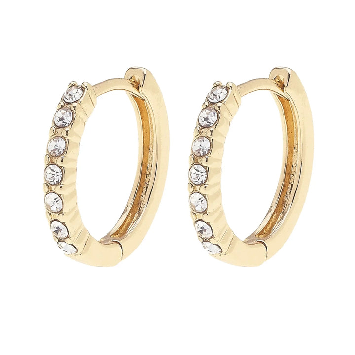 Remi Pave Huggie Hoop Earrings
