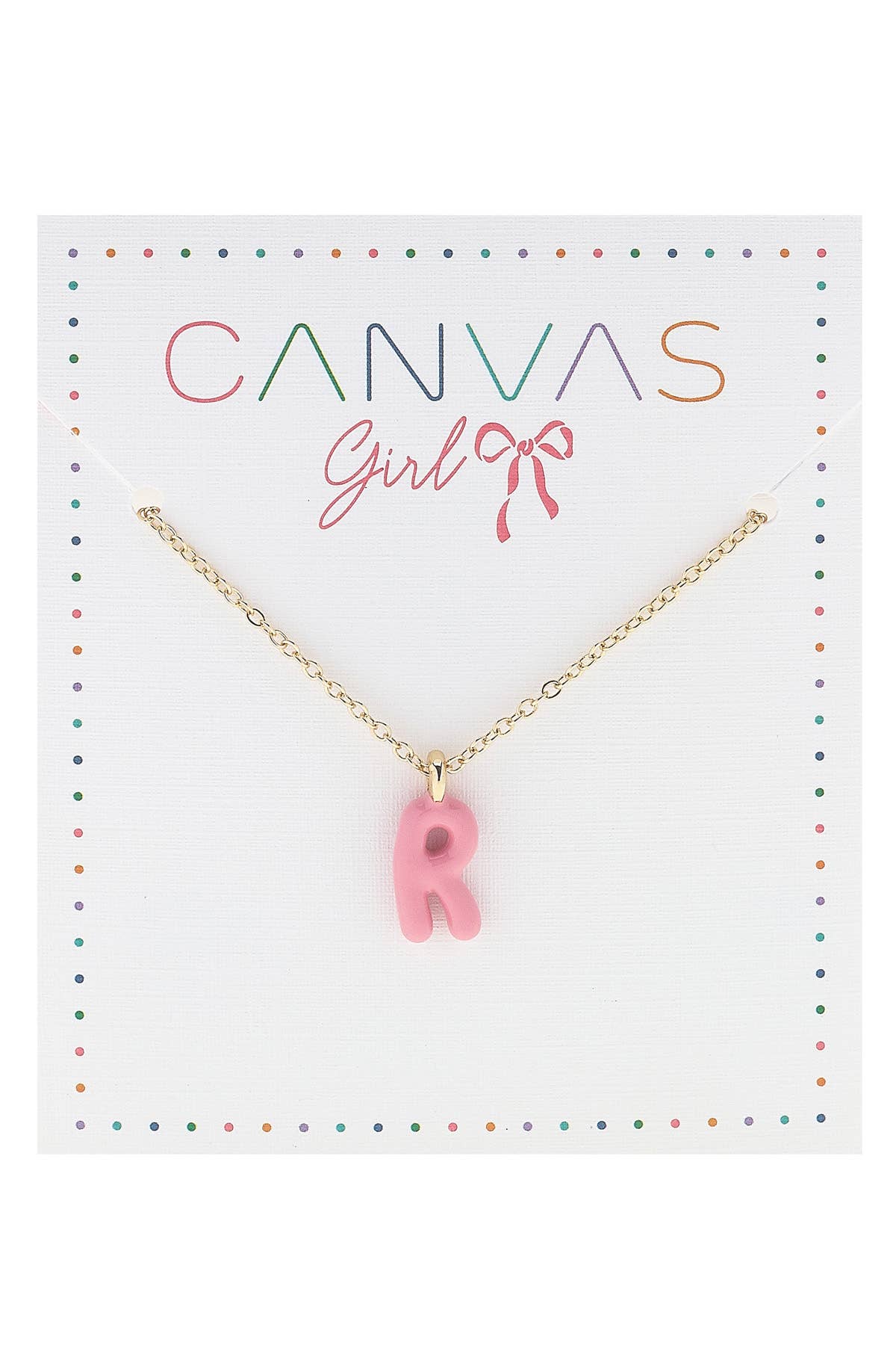 Viola Enamel Coated Letter Children's Necklace
