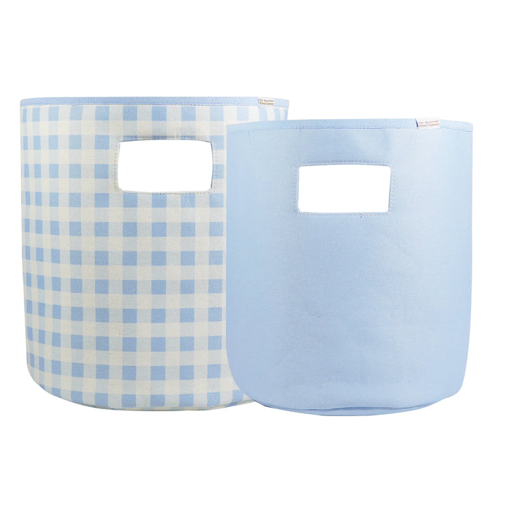 The Beaufort Bonnet Company Buckhead Blue Gingham Storage-2Sizes 2 Styles