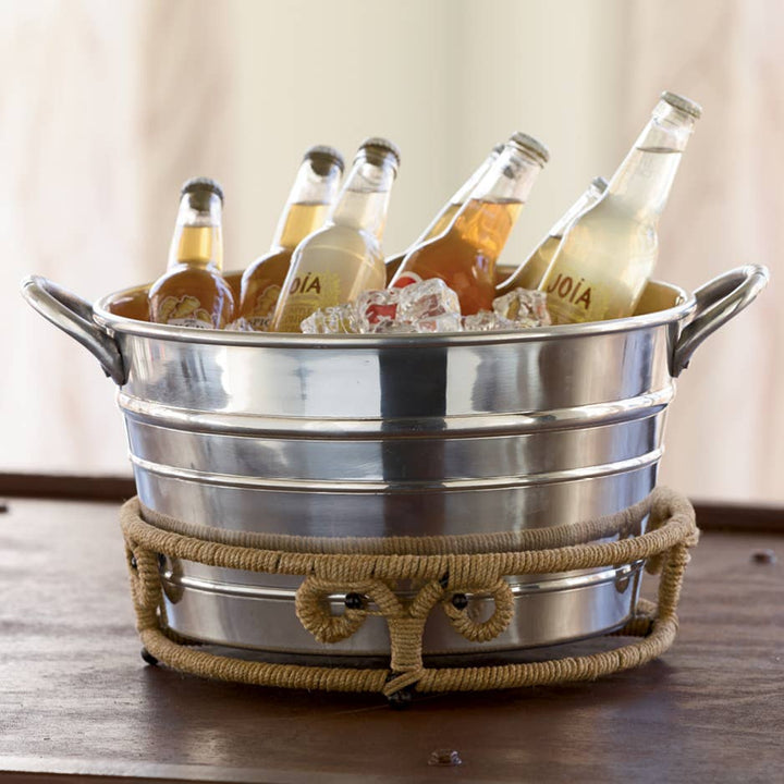 Personalized Sleek Aluminum Beverage Tub with Handles