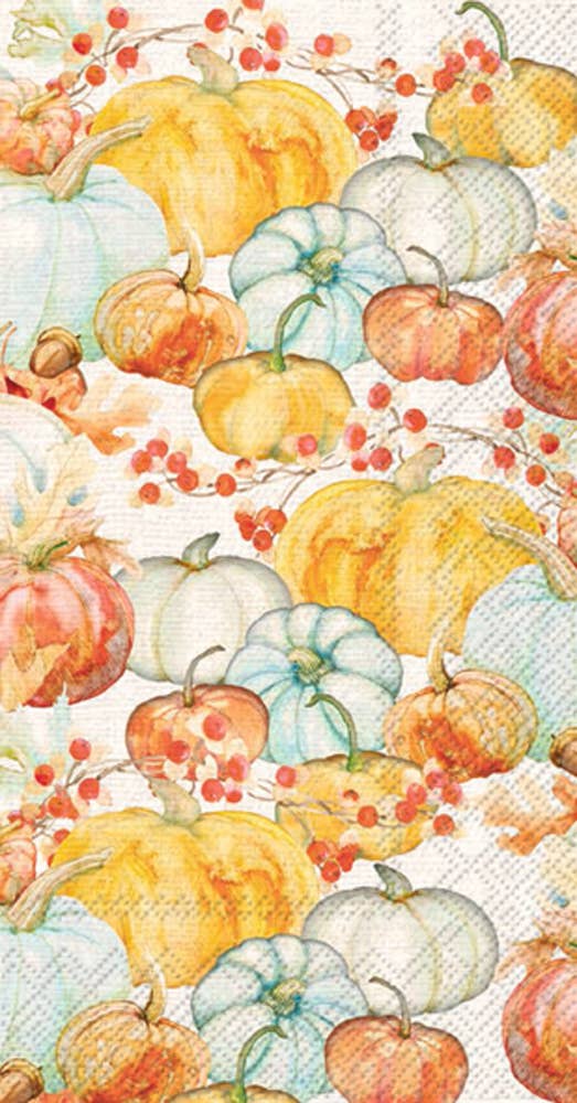 Paper Guest Towels - Watercolor Pumpkins Fall