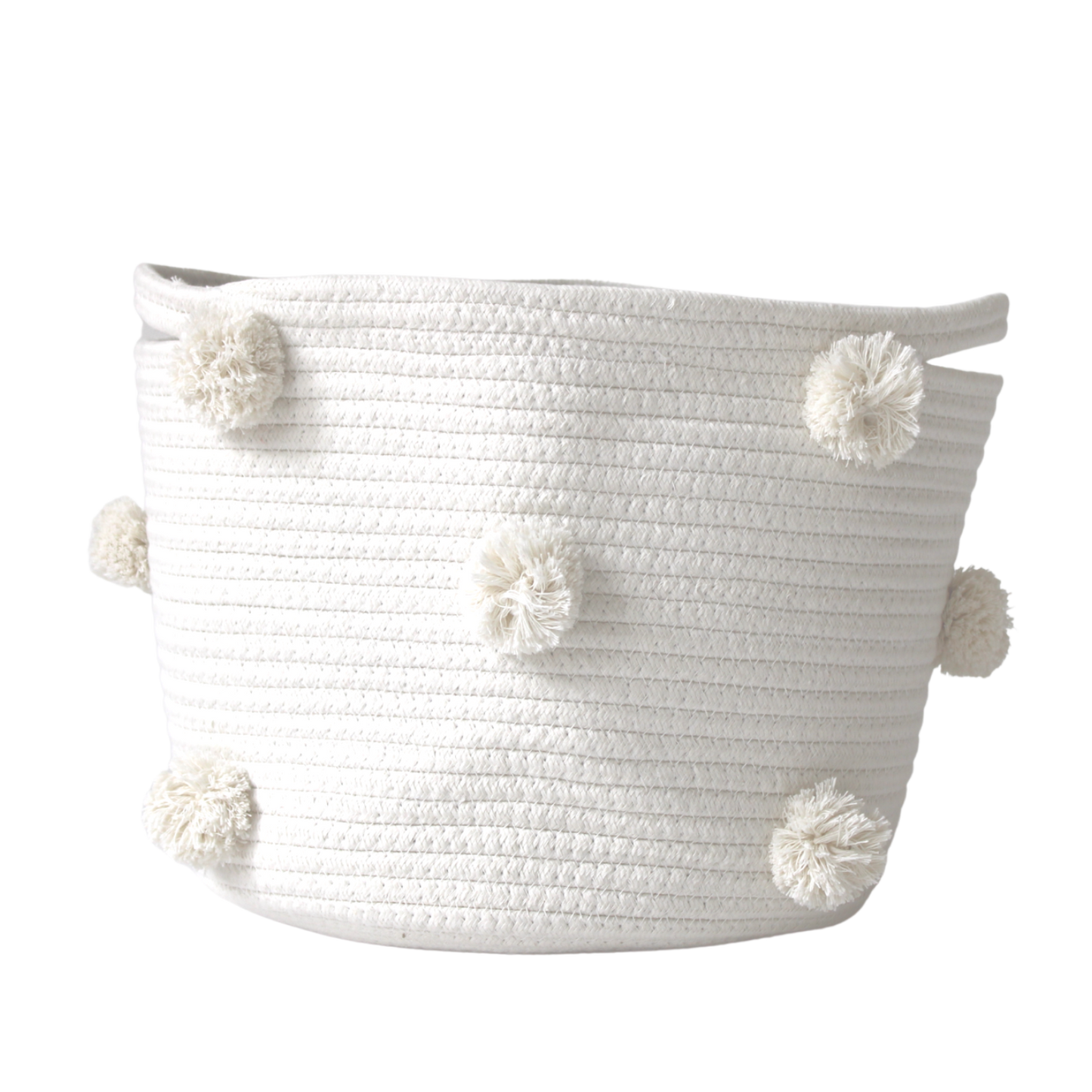 Natural Pom Basket