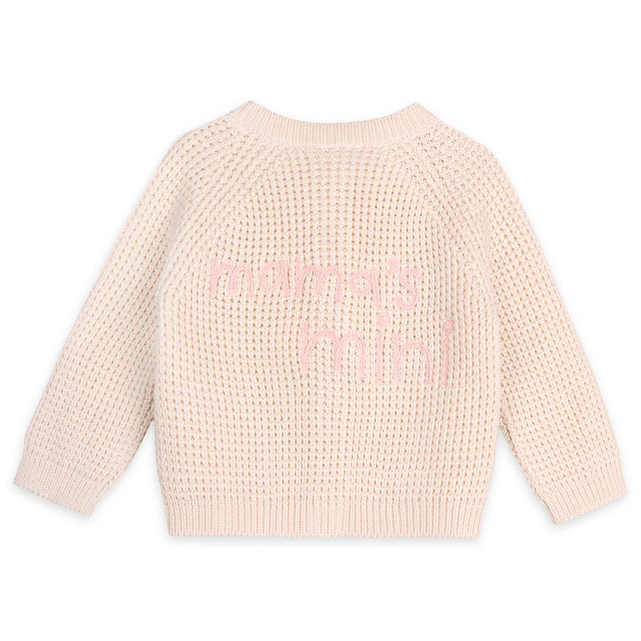 Avery Mini Button & Pocket Sweater Knit Baby Cardigan