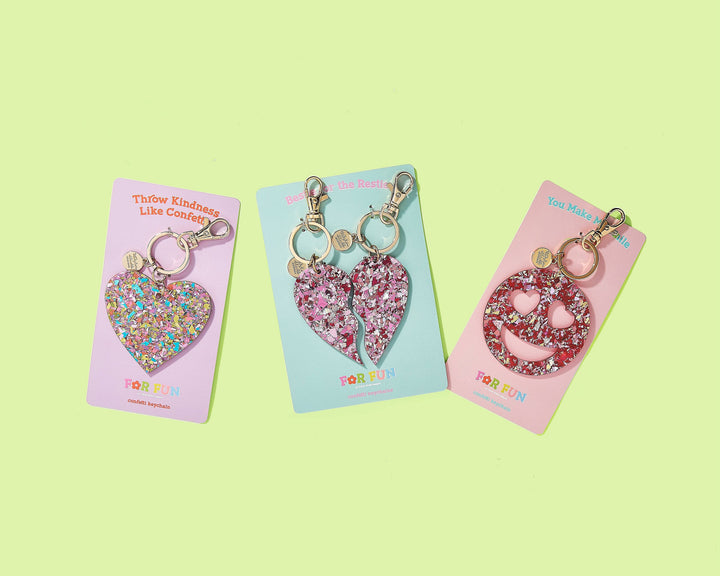 2-Piece Keychain Set - Heart Halves