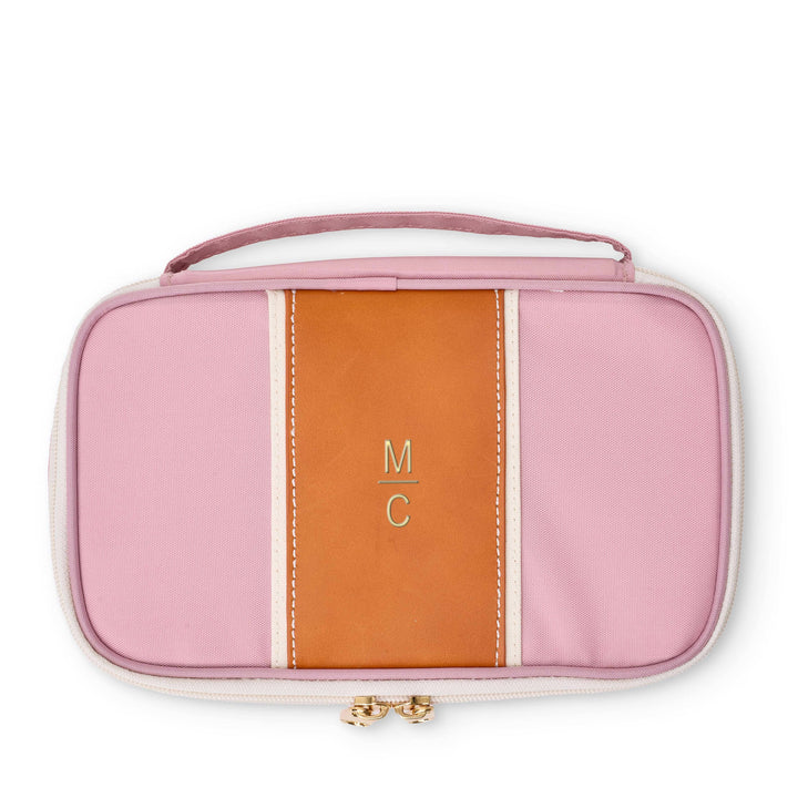 "Megan" Nylon and Leather Makeup Case (Personalizable)