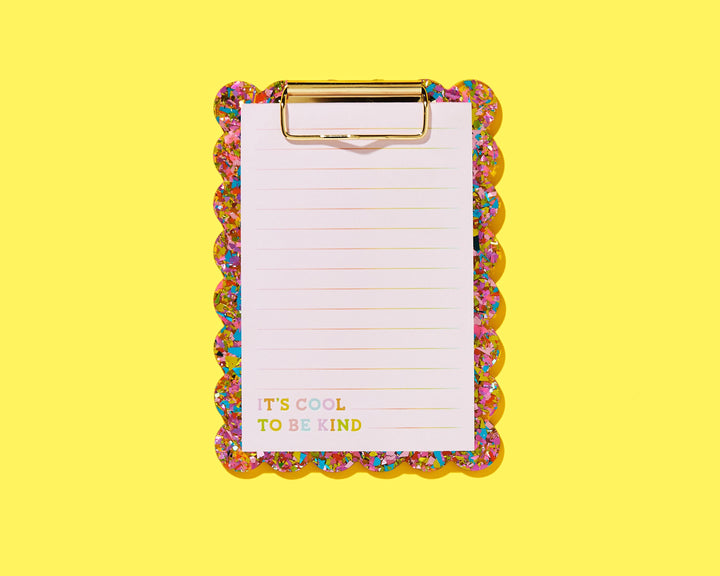 Medium Confetti Clipboard with Notepad