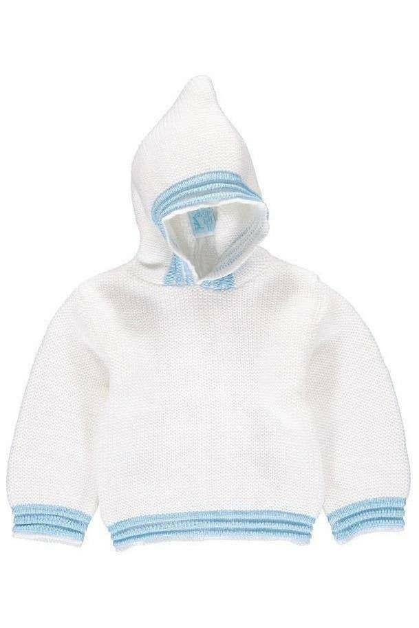 Baby Boy Hooded Zip Back Sweater Made in USA