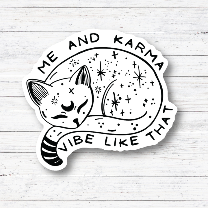Me and Karma- Taylor Swift Lyrics Stickers/Magnet: Matte Vinyl