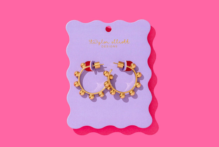 Gold Plated Hoop Earrings - Dottie