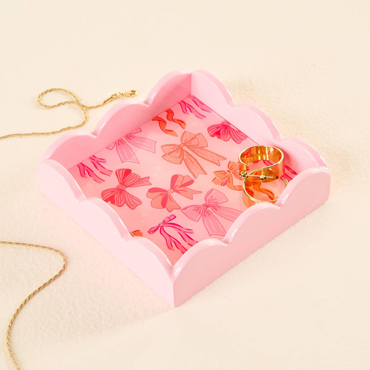 Scallop Trinket Tray - Blushing Bows