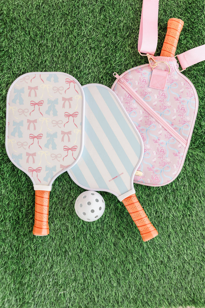 Watercolor Floral Bow Pickleball Paddle Bag & Cover