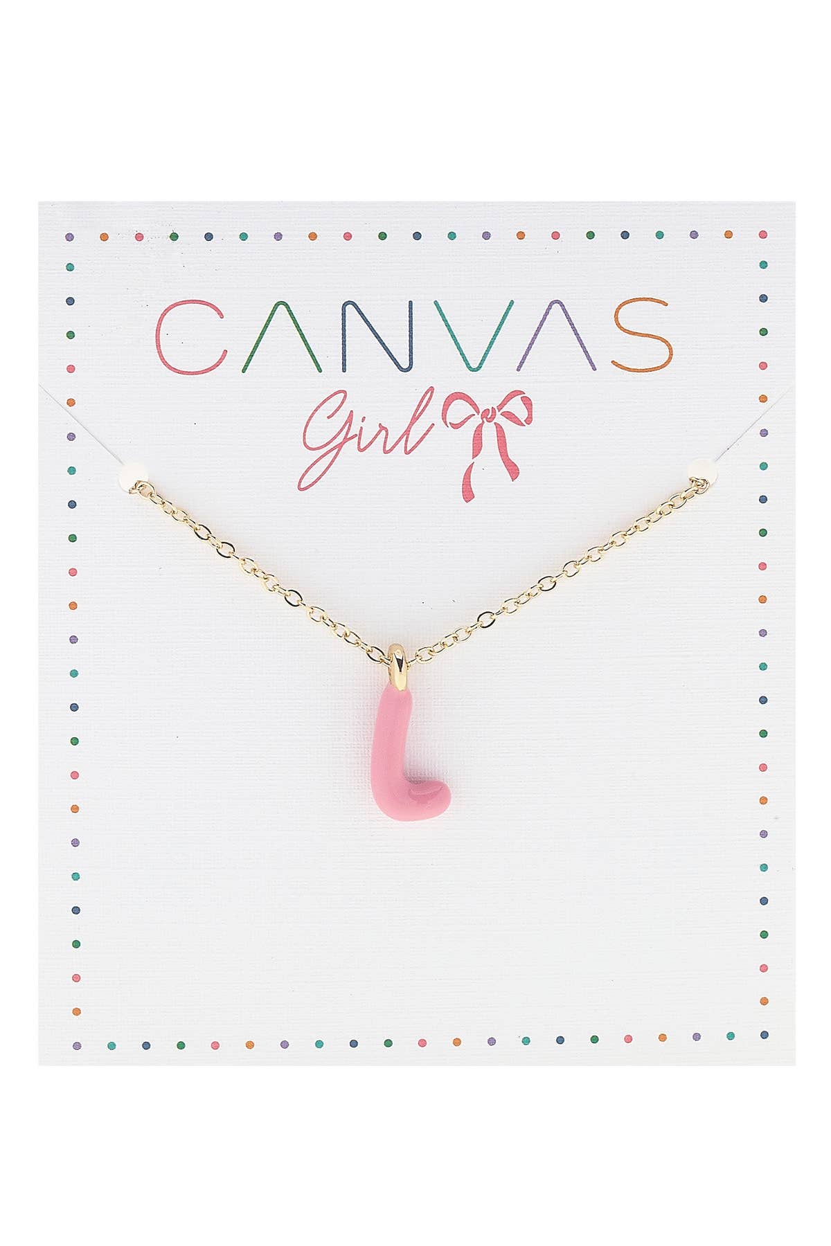 Viola Enamel Coated Letter Children's Necklace