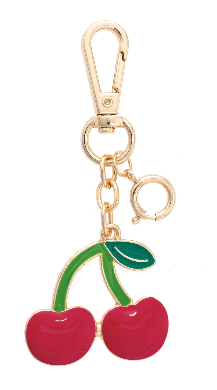 Cherries Enamel Bag Charm
