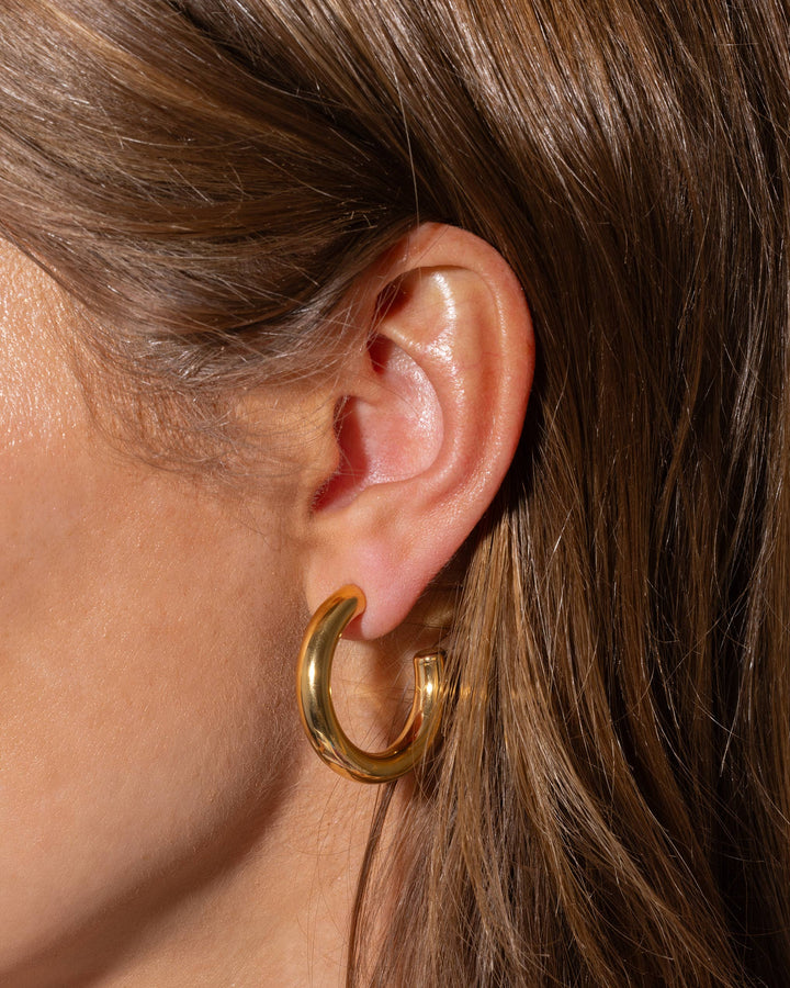 Gold Plated Hoop Earrings - Terry