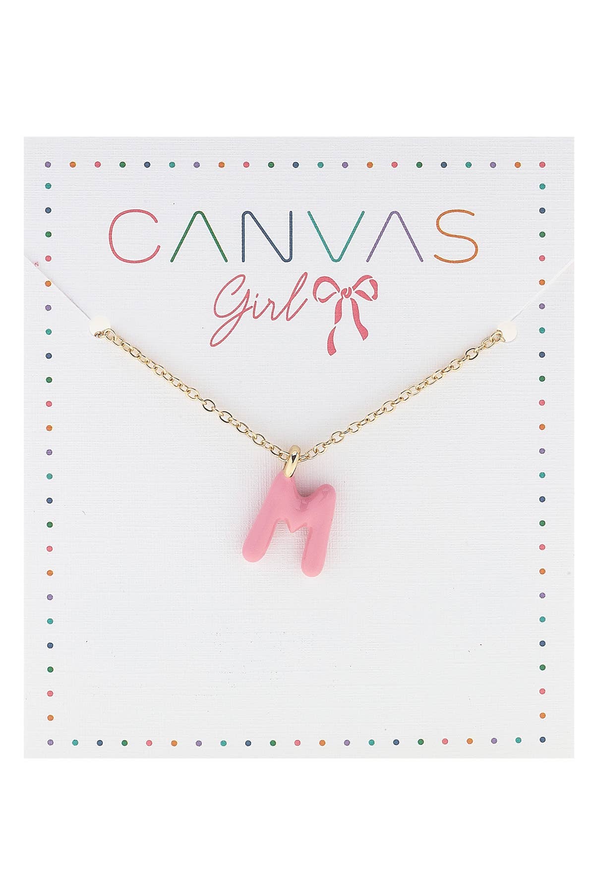 Viola Enamel Coated Letter Children's Necklace