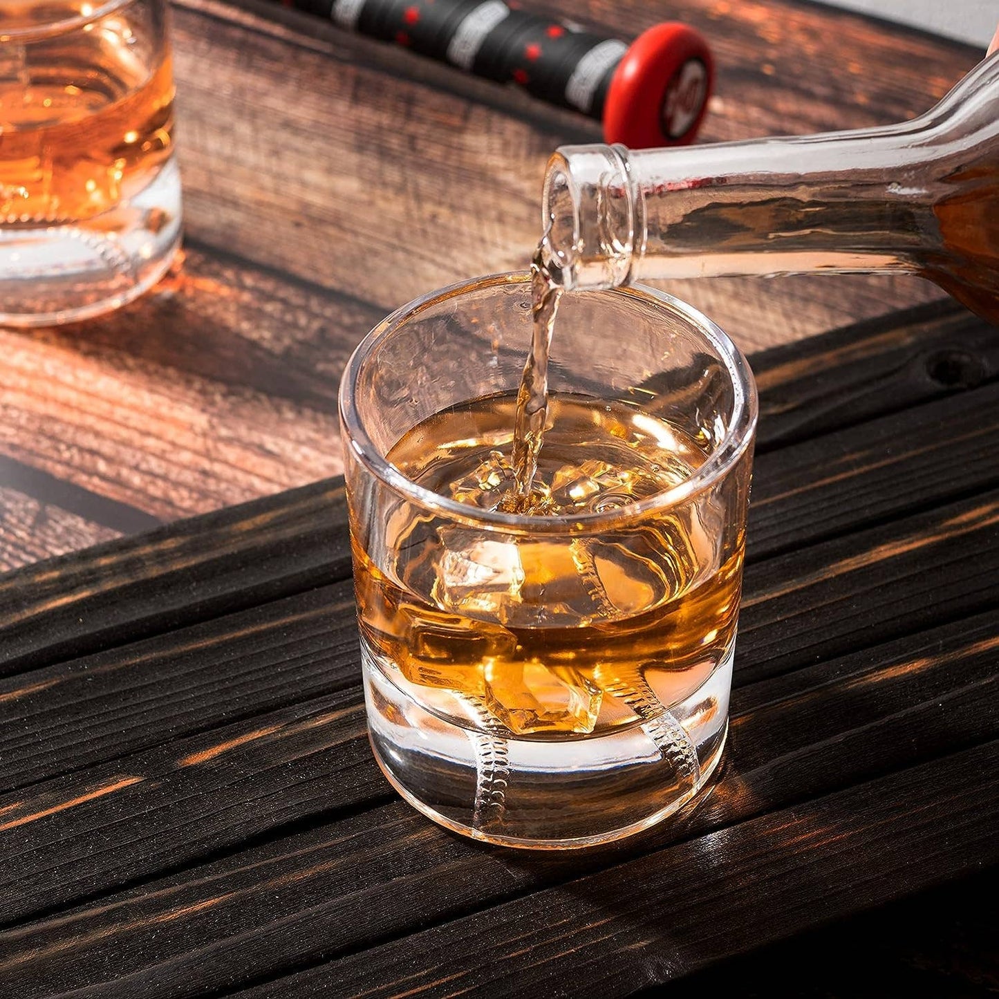 Baseball Whiskey Glasses - Set of 4