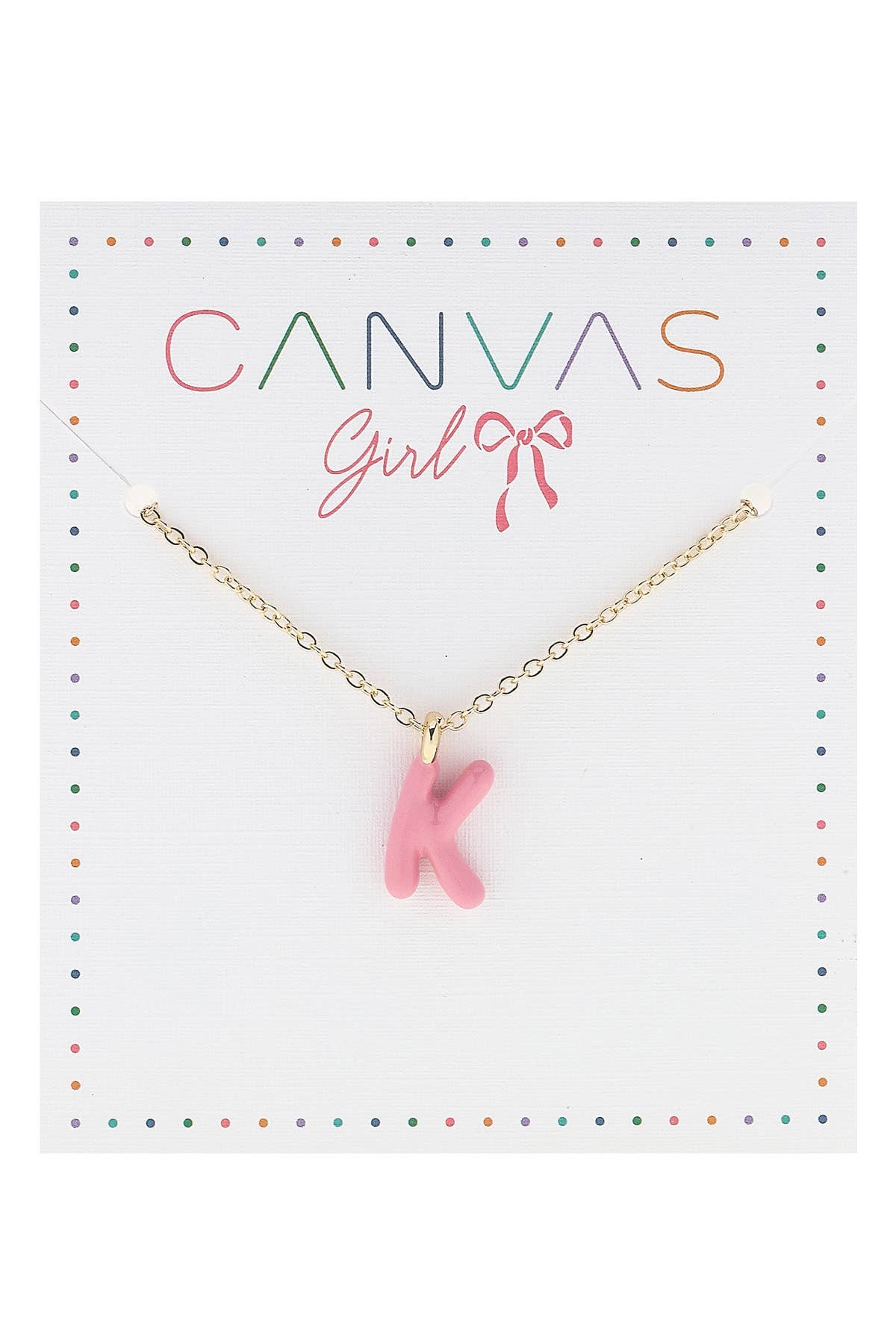 Viola Enamel Coated Letter Children's Necklace