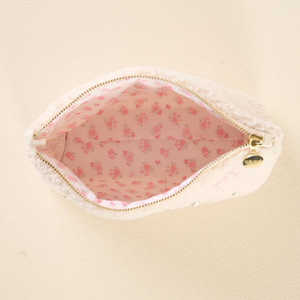 Teddy Pouch - Bows Pink