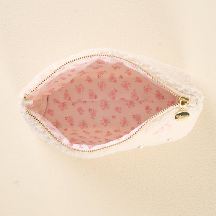 Teddy Pouch - Bows Pink