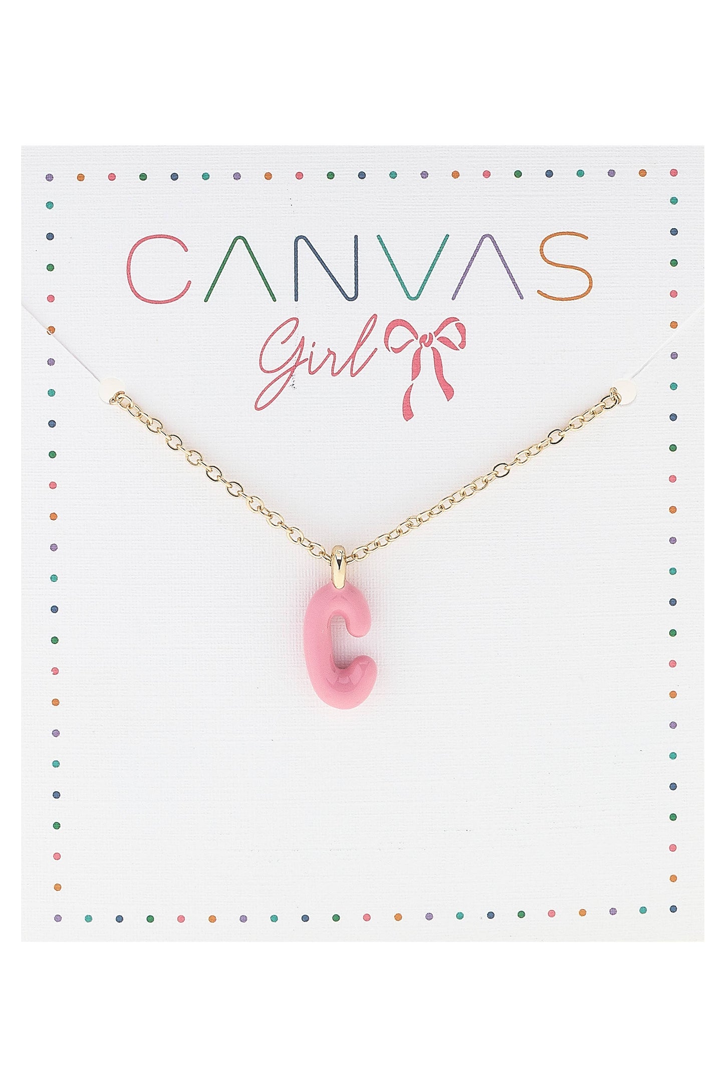 Viola Enamel Coated Letter Children's Necklace
