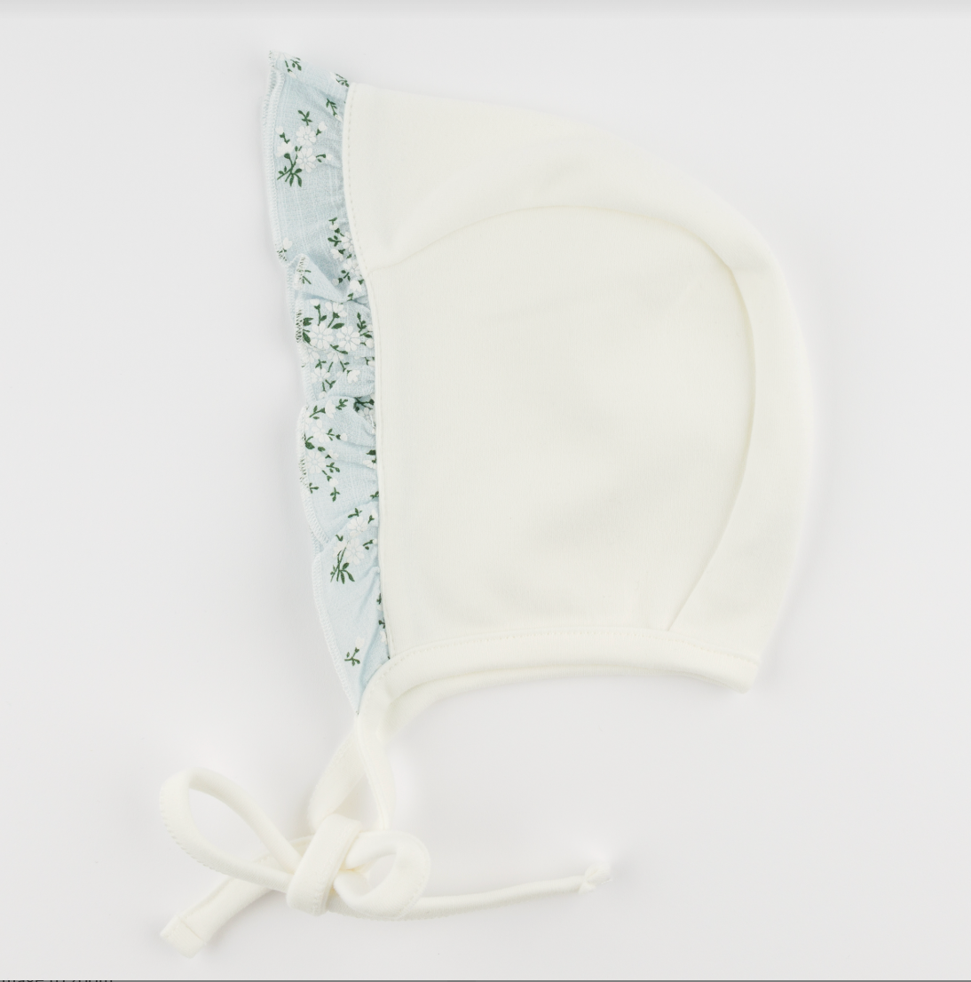 Oyster Bonnet with Apple Blossom Ruffle