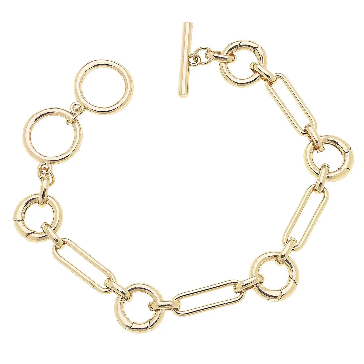 Lilah Multi-Charm Bracelet Base in Shiny Gold