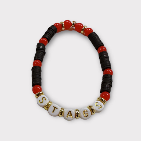 Personalized College Beaded Bracelets