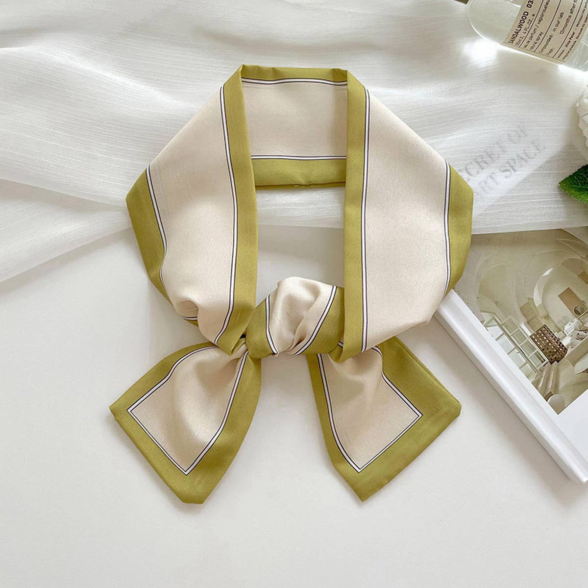 Long Thin Ribbon Scarf – Ponytail, Neck, or Purse_CWASC0726