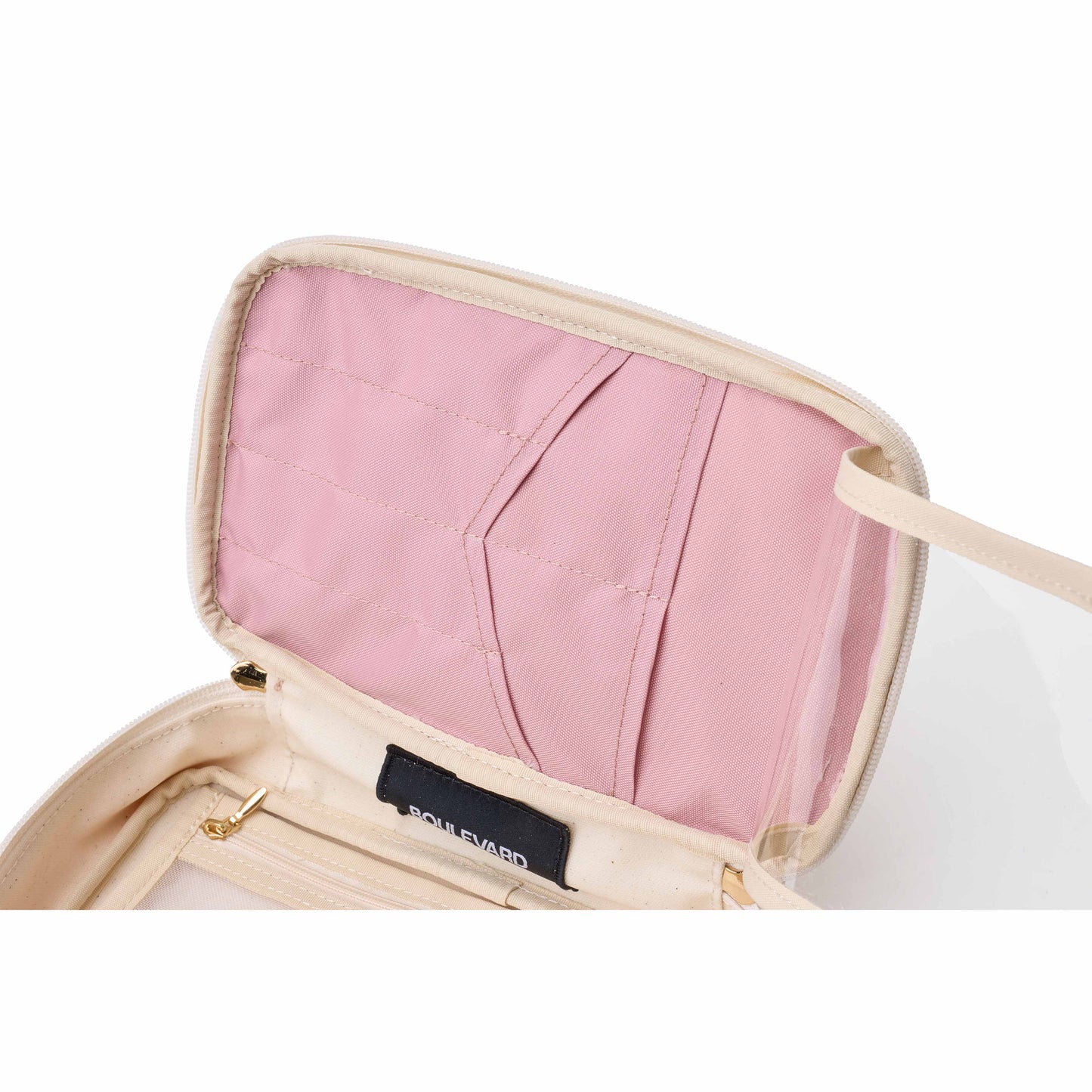"Megan" Nylon and Leather Makeup Case (Personalizable)