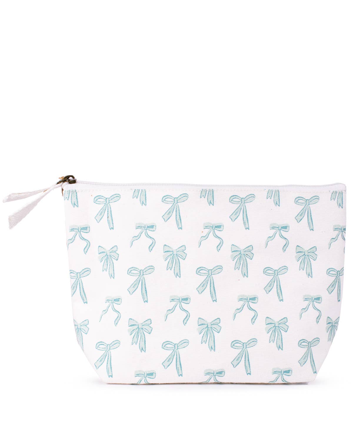 Blue Hannah Bow Cosmetic Bag