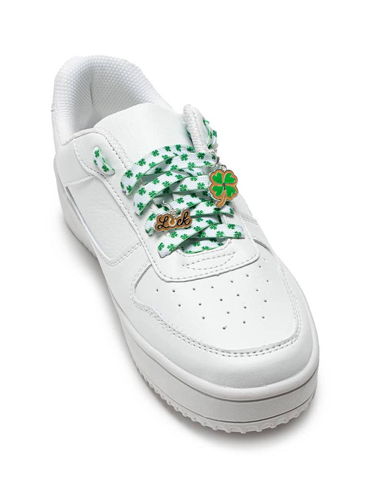 Shoelaces w/ Charms Set - Shamrocks