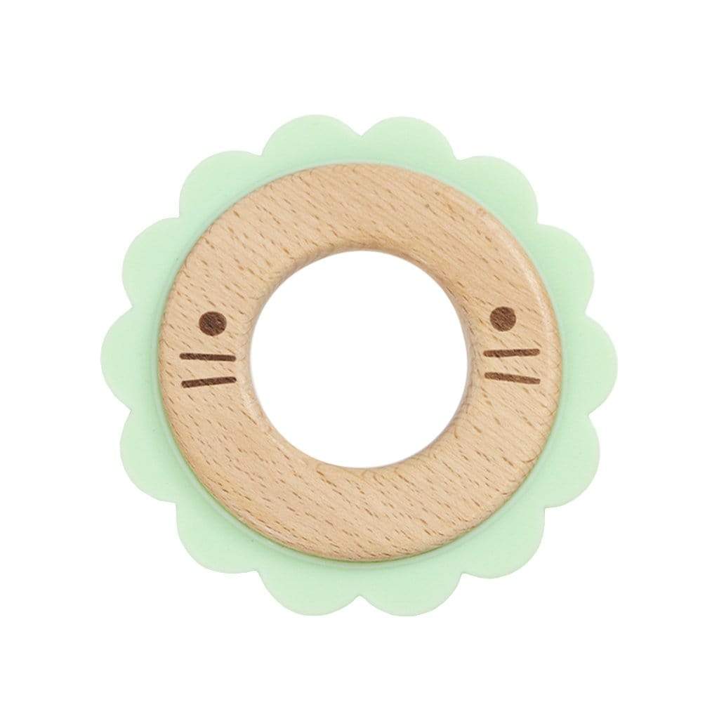 Lion Silicone and Wood Teether