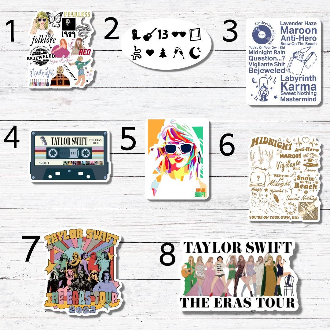 Taylor Swift 5 Sticker/Magnet: Glossy Vinyl