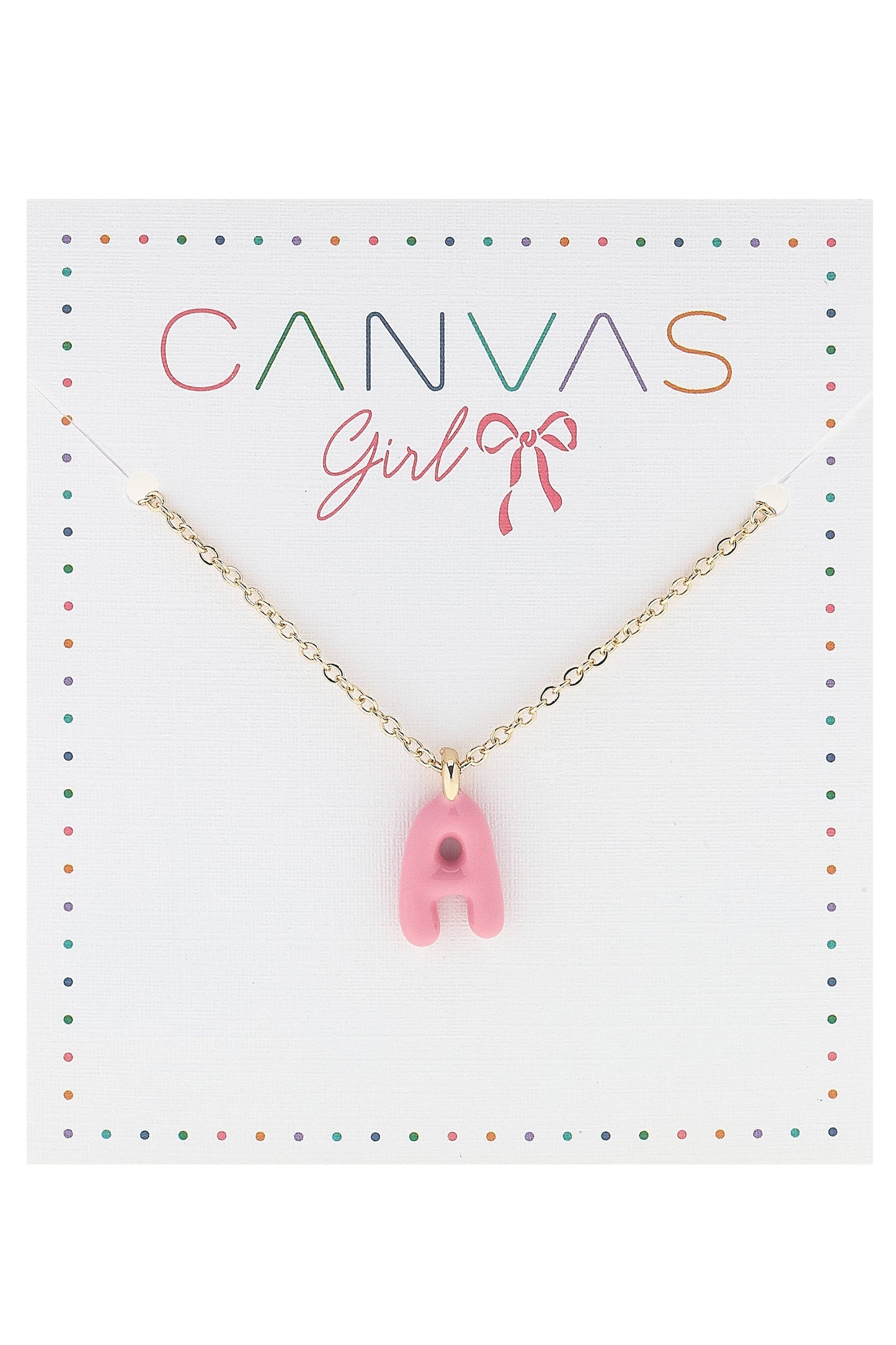 Viola Enamel Coated Letter Children's Necklace
