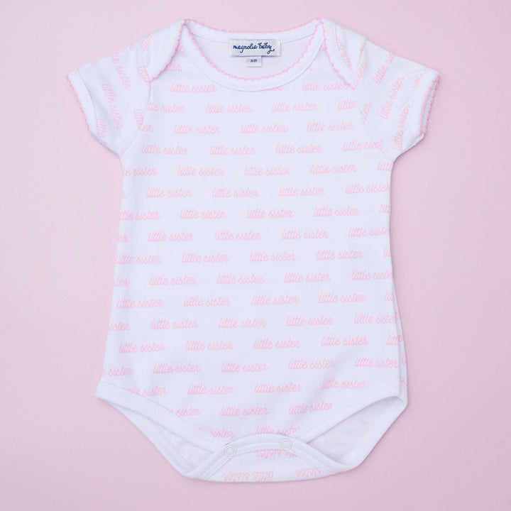 Little Sister Print Short Sleeve Bodysuit