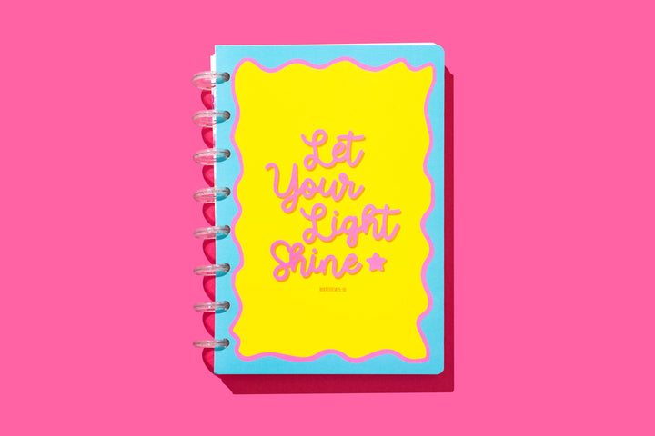 Spiral Disc Notebook - "Let Your Light Shine"