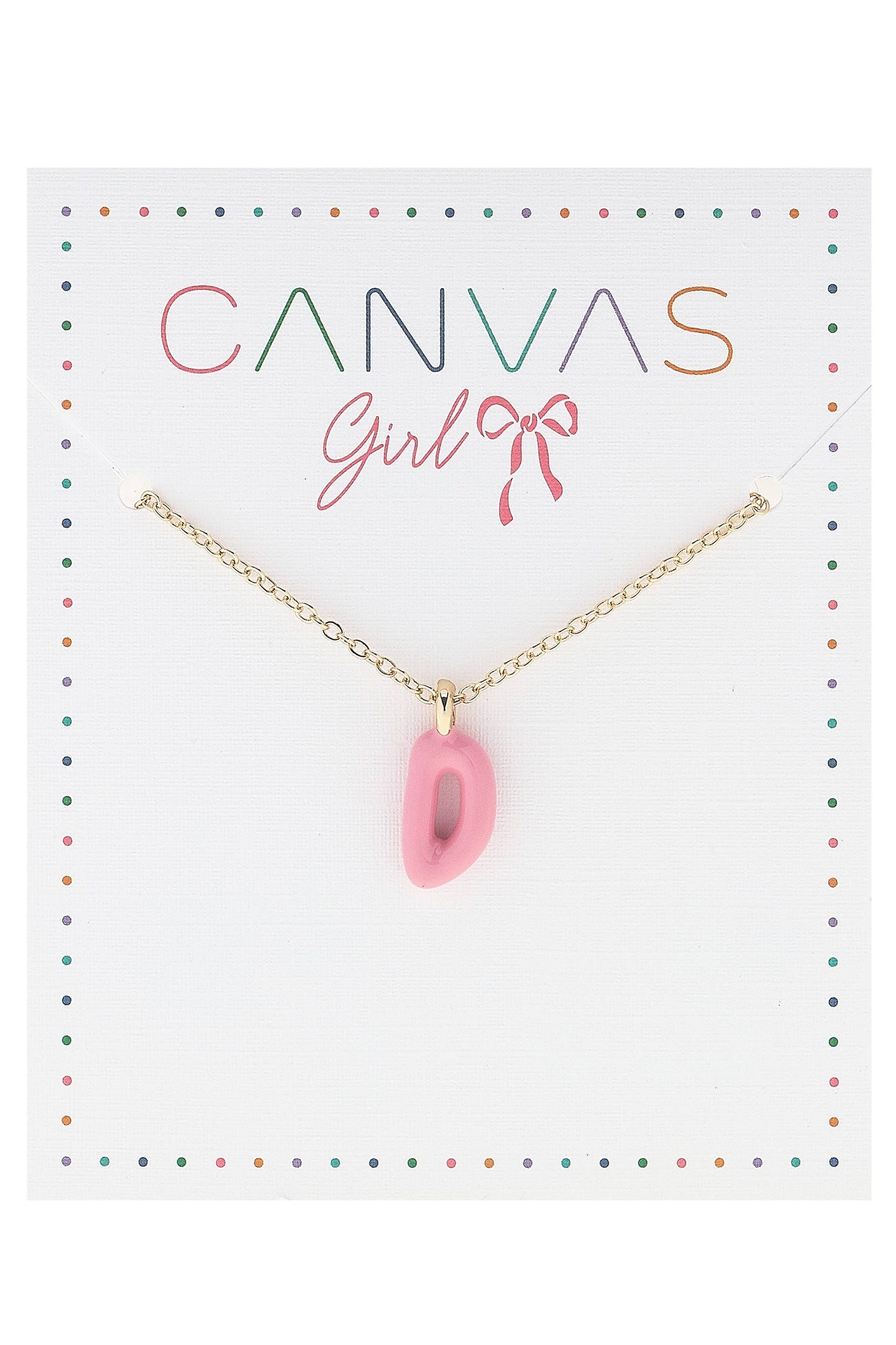 Viola Enamel Coated Letter Children's Necklace