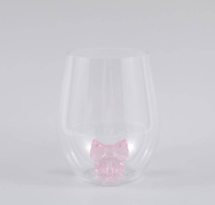 Coquette Acrylic Bow Stemless Wine Glass