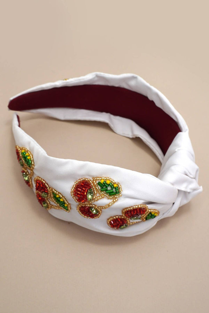 Cherry Seed Bead Headband